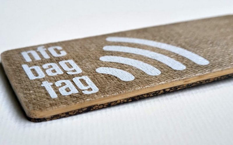New eco electronic NFC bag tag product available to buy!