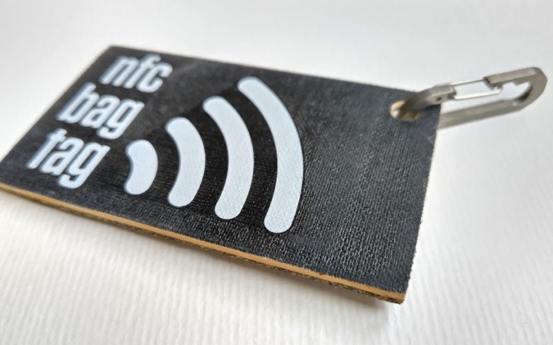 New eco electronic NFC bag tag product available to buy!
